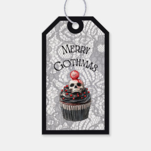 Etiqueta Para Presente Merry Gothmas Etiqueta de Presente de Cupcake com