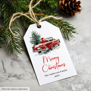 Etiqueta Para Presente Merry Papai Noel Tag Rustico Personalizável Nome E