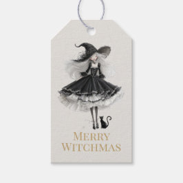Etiqueta Para Presente Merry Witchmas – Gothic Witch Gift Tag