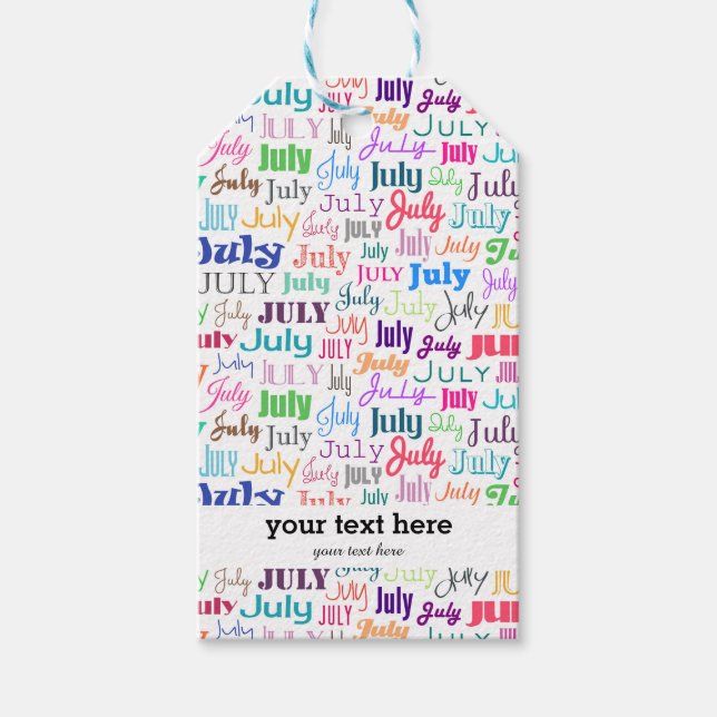 Etiqueta Para Presente Mês de aniversário de julho (Frente)