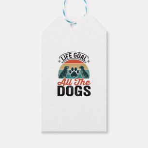 Etiqueta Para Presente Meta da Vida Todos os Cães Design de Amante de Cãe