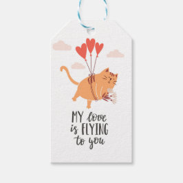 Etiqueta Para Presente Meu amor está voando para você