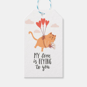 Etiqueta Para Presente Meu amor está voando para você