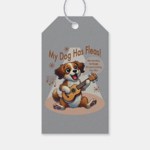 Etiqueta Para Presente Meu Cachorro Tem Uma Música De Ajuste De Fleas Uku