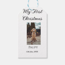 Etiqueta Para Presente Meu primeiro Natal adicione o nome do animal de es