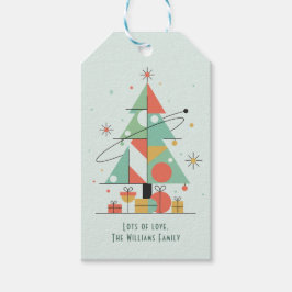 Etiqueta Para Presente Mid-Century Merry Christmas