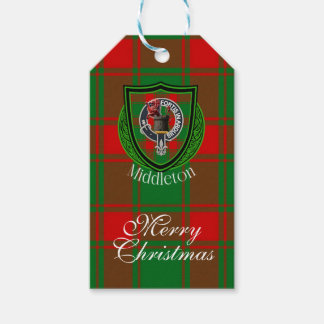 Etiqueta Para Presente Middleton Scottish Clan Tartan & Crest