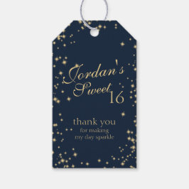 Etiqueta Para Presente Midnight Sparkle Sweet 16