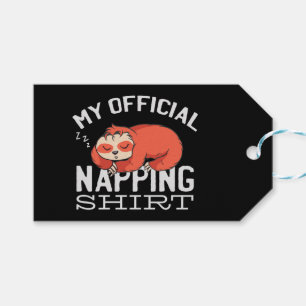 Etiqueta Para Presente Minha camisa oficial para soneca Preguiça