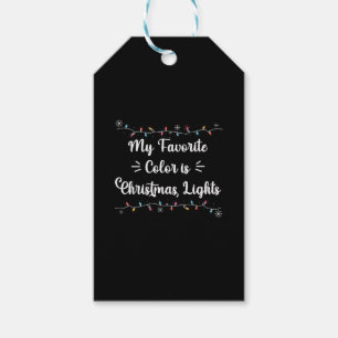 Etiqueta Para Presente Minha Cor Favorita É Luzes De Natal Xmas Engraçado