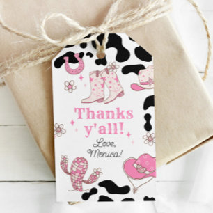 Etiqueta Para Presente Minha Primeira Rodeio Cowgirl Obrigada a todos ani