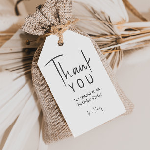 Etiqueta Para Presente Mínima Neutro De Gênero Obrigado Marca Favorável