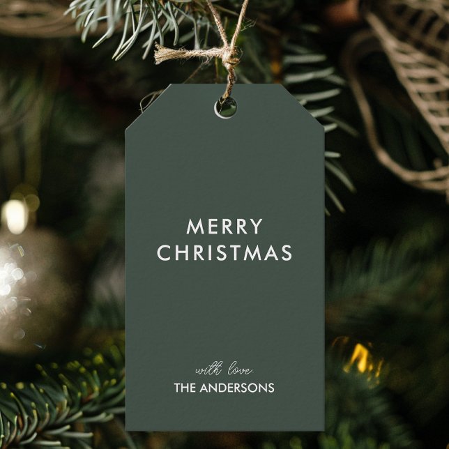 Etiqueta Para Presente Minimal Merry Christmas (Criador carregado)