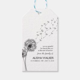 Etiqueta Para Presente Minimalismo Memorial Botanicals Flor Dandelion