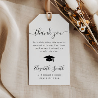 Etiqueta Para Presente Minimalist Graduation Party Thank You Favor