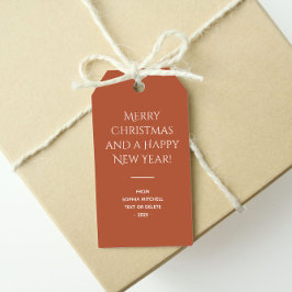 Etiqueta Para Presente Minimalista de cobre queimado por cor de tendência