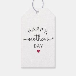 Etiqueta Para Presente Minimalista de Dia de as mães bonito