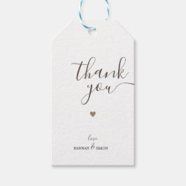 Etiqueta Para Presente Minimalista do Ouro moderno - Agradecemos as Etiqu