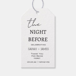 Etiqueta Para Presente Minimalista Na Noite Antes Do Casamento Obrigado
