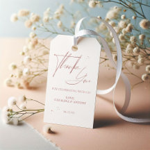 Minimalista Rosa Suave Obrigado Marca Favorável