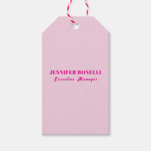 Etiqueta Para Presente Minimalista rosa tendência personalizado nome pers