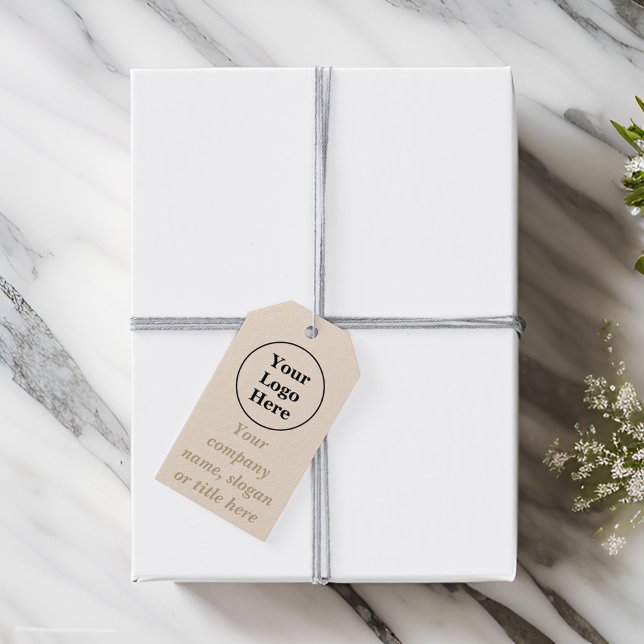 Etiqueta Para Presente Mínimo bege simples (Criador carregado)