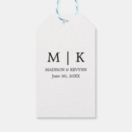 Etiqueta Para Presente Mínimo e Chic | Casamento preto e branco