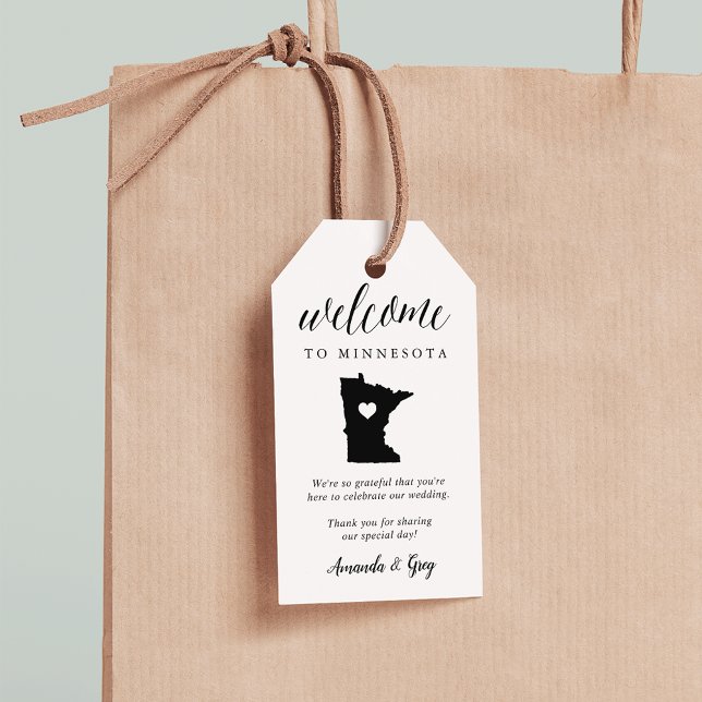Etiqueta Para Presente Minnesota Wedding Welcome (Criador carregado)