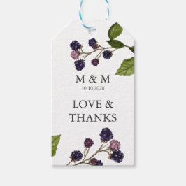 Etiqueta Para Presente mirtilo | Monograma De Casamento Obrigado A Favor