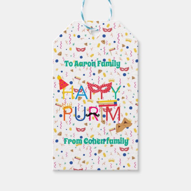 Etiqueta Para Presente Mishloah manut personalizado (Frente)