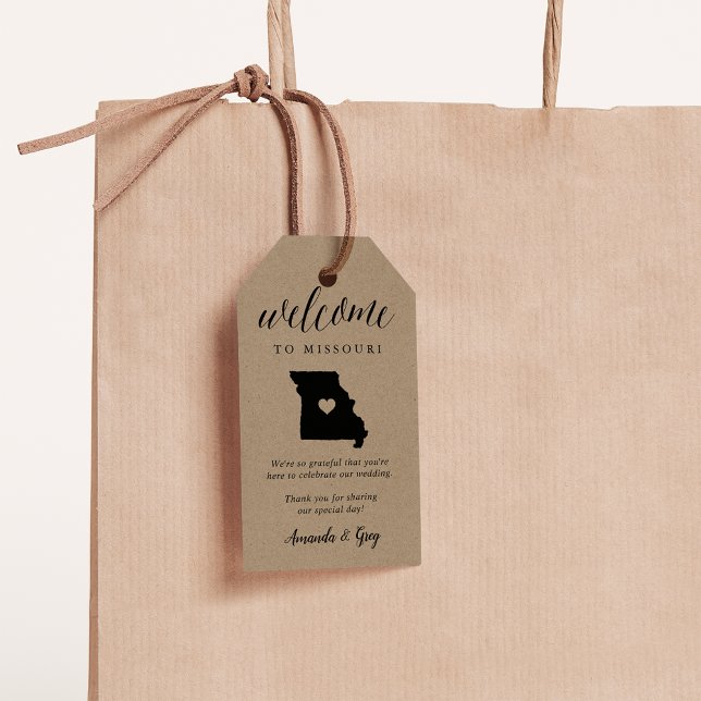 Etiqueta Para Presente Missouri Wedding Welcome (Criador carregado)