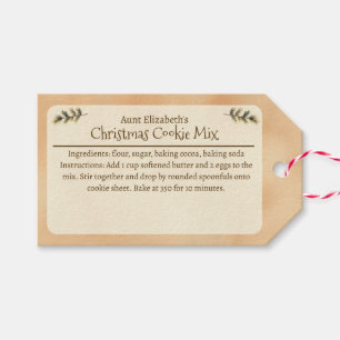 Etiqueta Para Presente Mistura de Biscoito de Natal Festivo Personalizada
