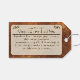 Etiqueta Para Presente Mistura Personalizada de Biscoito de Natal Festivo