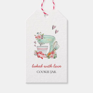 Etiqueta Para Presente Misturador de Aquarelas "cozido com amor"