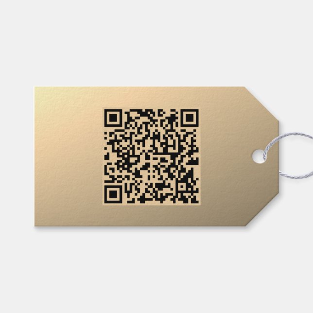 Etiqueta Para Presente Modelo de código QR editável instantaneamente | Fa (Frente (horizontal))