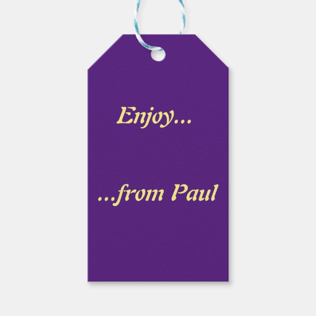 Etiqueta Para Presente Modelo de Etiqueta de Presente (Frente)