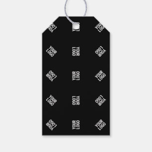 Etiqueta Para Presente Modelo de padrão de logotipo moderno único   Preto