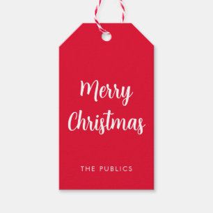 Etiqueta Para Presente Modelo de Script Manuscrito de Feliz Natal Persona