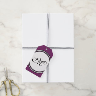 Etiqueta Para Presente Modelo - Personalize seu texto, monograma e backgr