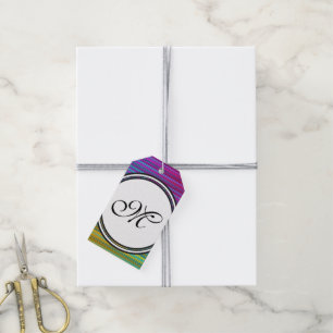 Etiqueta Para Presente Modelo - Personalize seu texto, monograma e backgr
