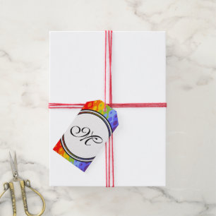 Etiqueta Para Presente Modelo - Personalize seu texto, monograma e backgr