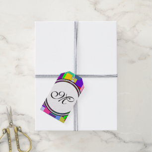 Etiqueta Para Presente Modelo - Personalize seu texto, monograma e backgr