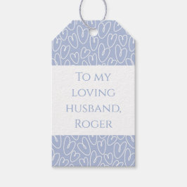 Etiqueta Para Presente Modern Blue Heart