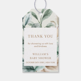 Etiqueta Para Presente Modern Boho Greenerence deixa Chá de fraldas