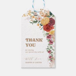 Etiqueta Para Presente Modern Boho Pampas Grass Flower Greenery Favores