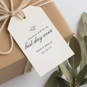 Etiqueta Para Presente Modern Botanical Line Art ReHearding Party