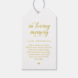 Etiqueta Para Presente Modern Classy Dourado, Serviço de Memorial Funeral