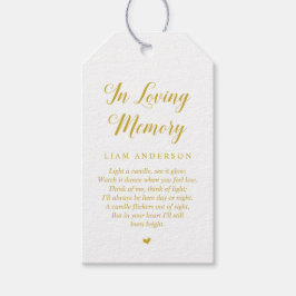 Etiqueta Para Presente Modern Classy Dourado, Serviço de Memorial Funeral