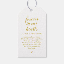 Etiqueta Para Presente Modern Classy Dourado, Serviço de Memorial Funeral