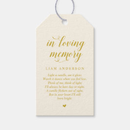 Etiqueta Para Presente Modern Classy Dourado, Serviço de Memorial Funeral